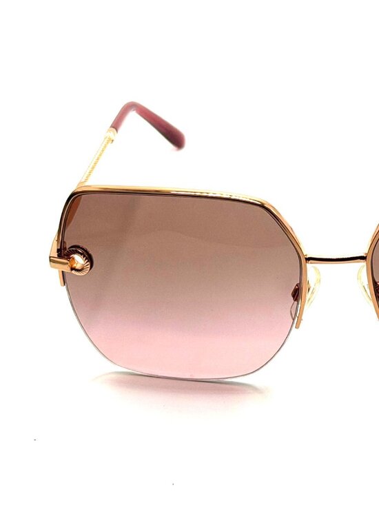 NEW DOLCE GABBANA DG2267 1298/14 ROSE GOLD/PINK GRADIENT BROWN SUNGLASSES 63MM